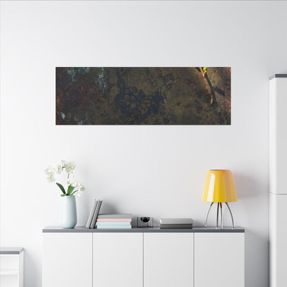 Golden Hour Rust Patina Canvas Art - Dark Japandi Ma