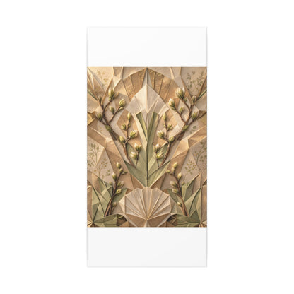 Kanso Paper Fold Canvas Art - Japandi Japanese Pattern