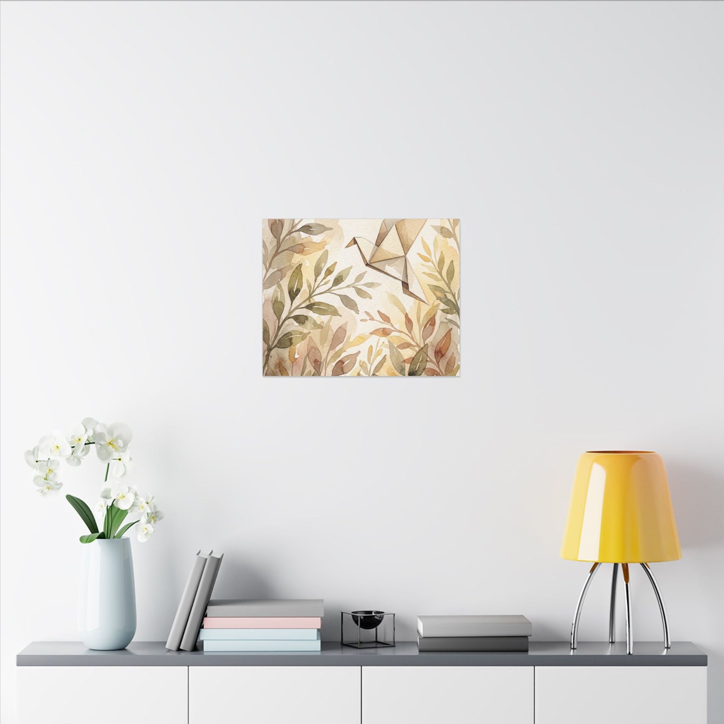 Fukinsei Paper Fold Canvas Art - Japandi Watercolor