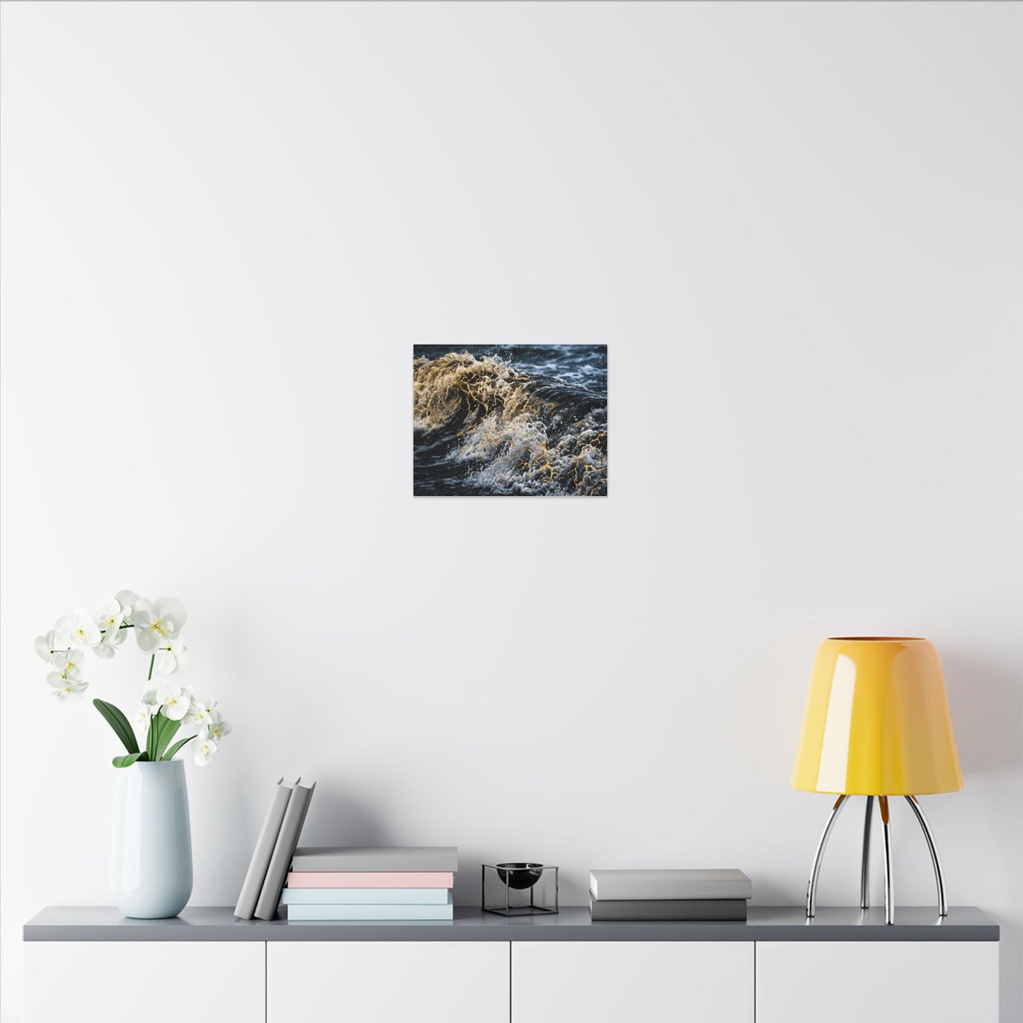 Ocean Wave Winter Canvas Art | Kintsugi Artful Design