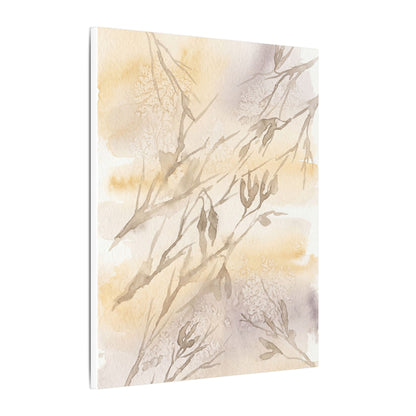 Shadow Play Winter Canvas Art | Japandi Warm Design