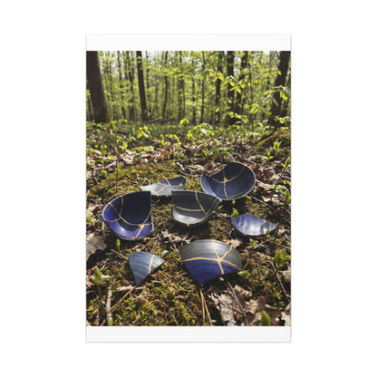 Philosophical Broken Pottery Canvas Art - Broken Beauty Kintsugi