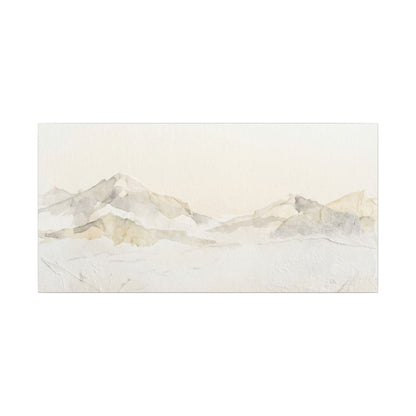 Mountain Mist Winter Canvas Art | Japandi Warm Design