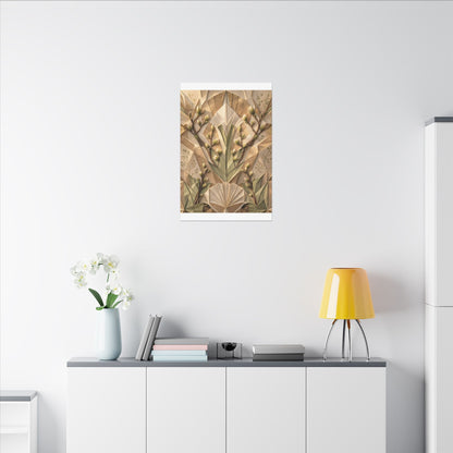 Kanso Paper Fold Canvas Art - Japandi Japanese Pattern