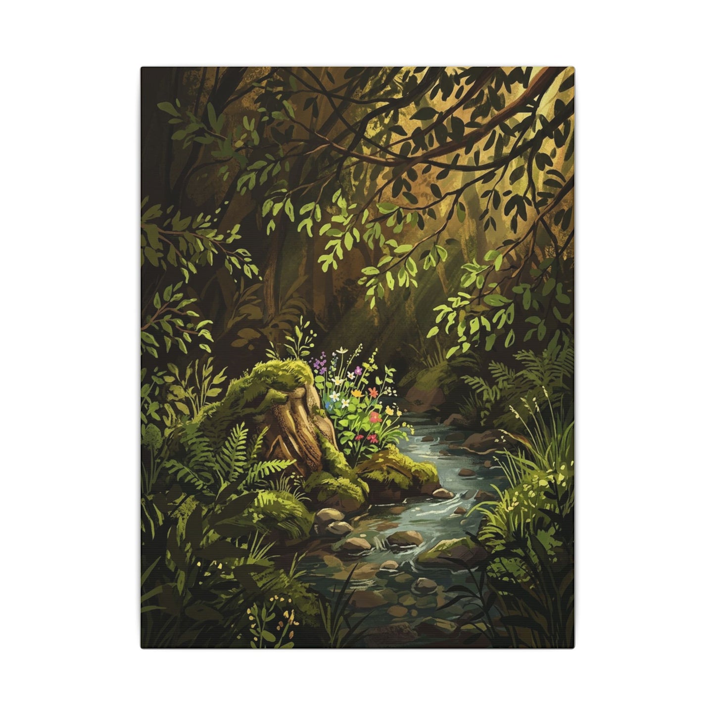Golden Hour Silk Drape Canvas Art - Dark Japandi Datsuzoku