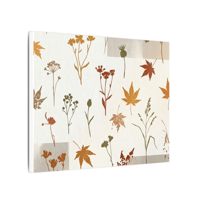 Autumn Dried Flowers Japanese Pattern Canvas Art | Elegant Decor
