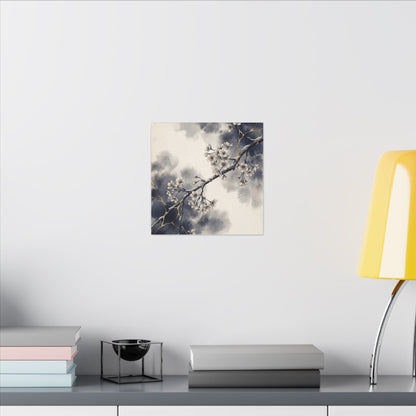 Ma Cherry Blossom Canvas Art - Kintsugi Gold Vein