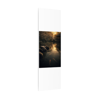 Winter Koi Pond Shadow Zen Canvas Art | Bold Decor