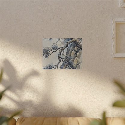 Moonlight Pine Tree Canvas Art - Japandi Seijaku