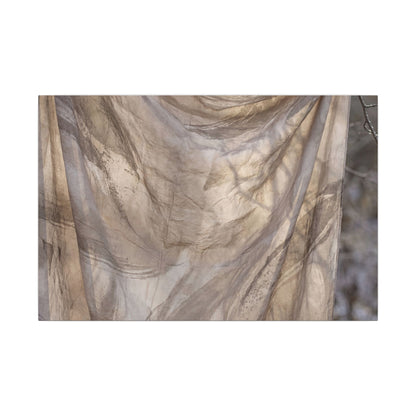 Ma Silk Drape Canvas Art - Japandi Japanese Pattern