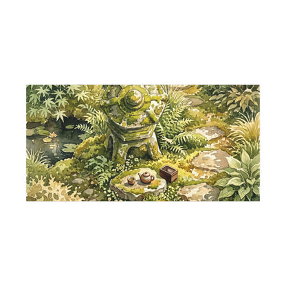 Datsuzoku Stone Lantern Canvas Art - Japandi Watercolor