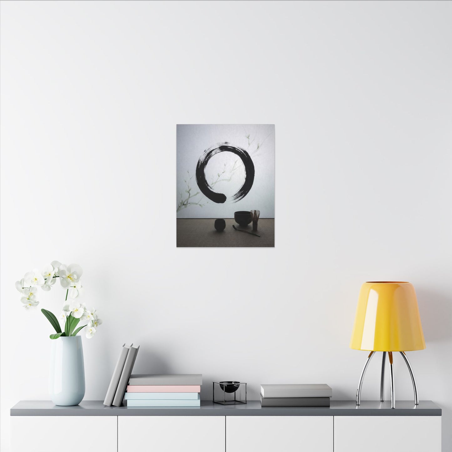 Tea Ceremony Enso Canvas Art | Peaceful Zen Art
