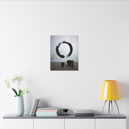 Tea Ceremony Enso Canvas Art | Peaceful Zen Art