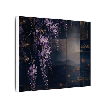 Dawn Wisteria Canvas Art - Dark Japandi Fukinsei