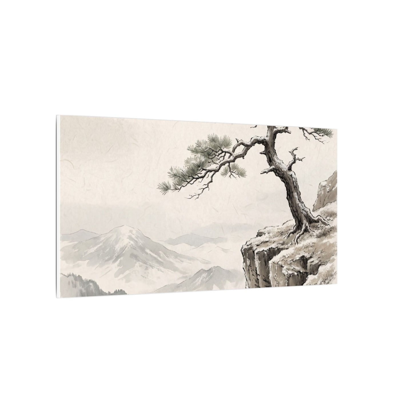 Seijaku Pine Tree Canvas Art - Japandi Japanese Pattern