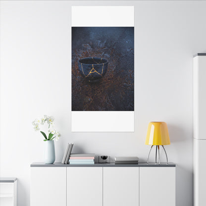 Rust Patina Winter Canvas Art | Kintsugi Healing Design
