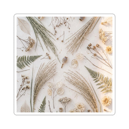 Golden Hour Dried Flowers Sticker - Japandi Shibui