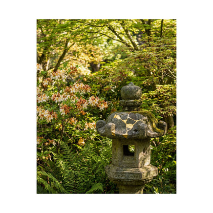 Dappled Stone Lantern Wall Art Print - Kintsugi Shibui