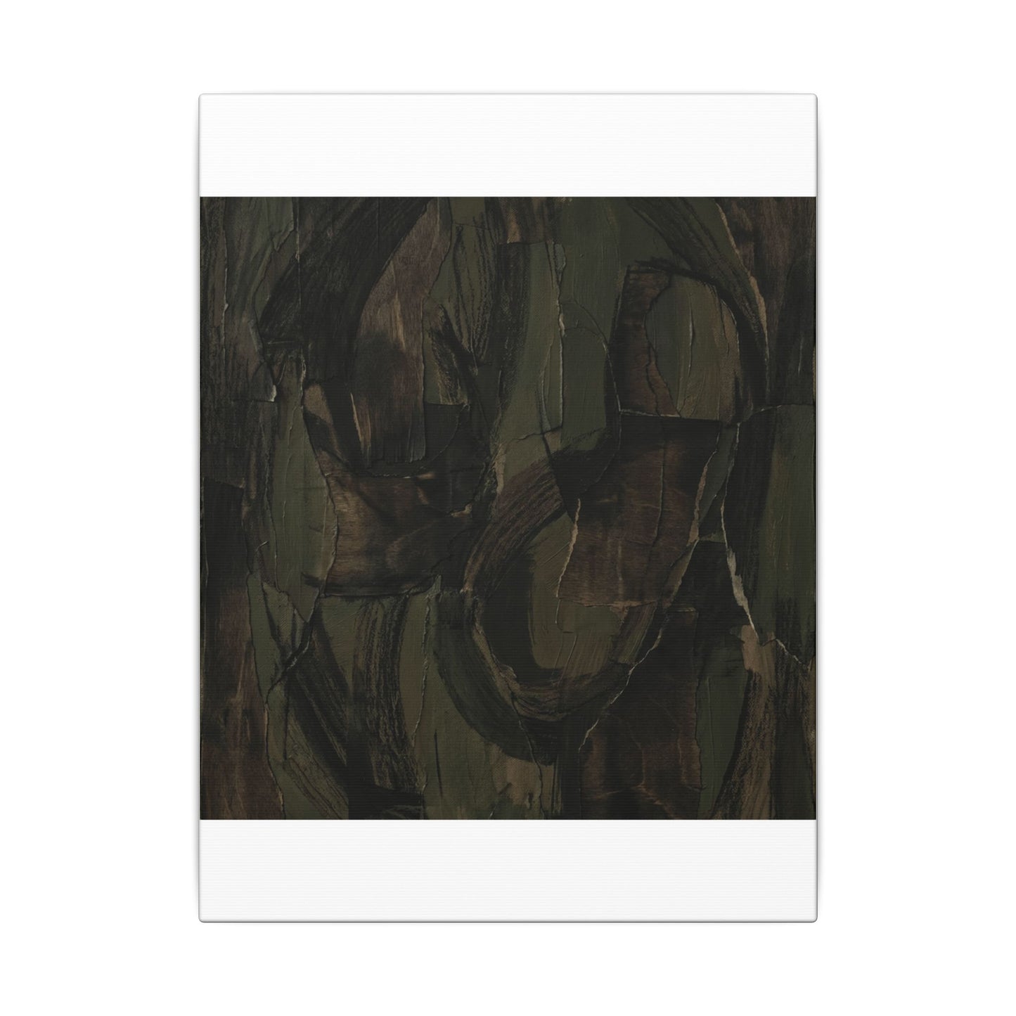 Mixed Media Dark Japandi Textured Canvas Art