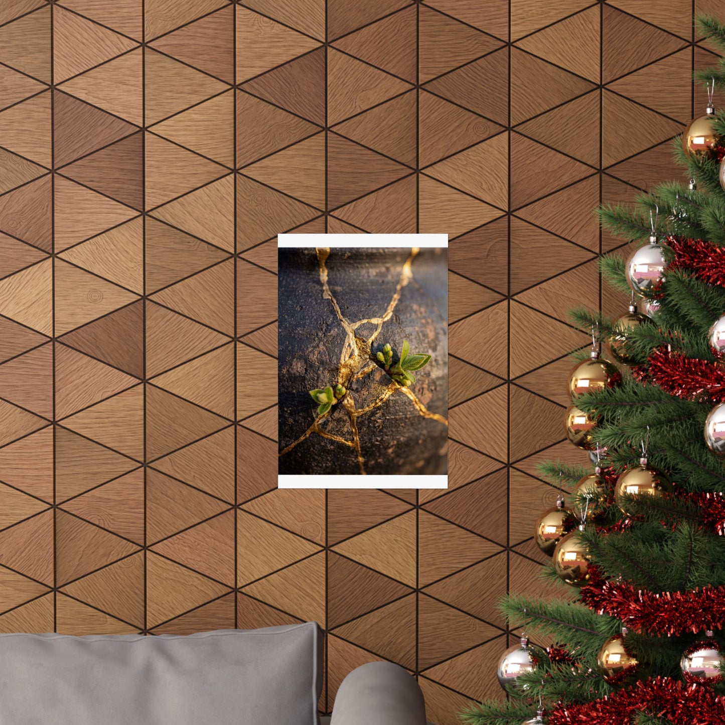 Golden Hour Rust Patina Wall Art Print - Kintsugi Shibui