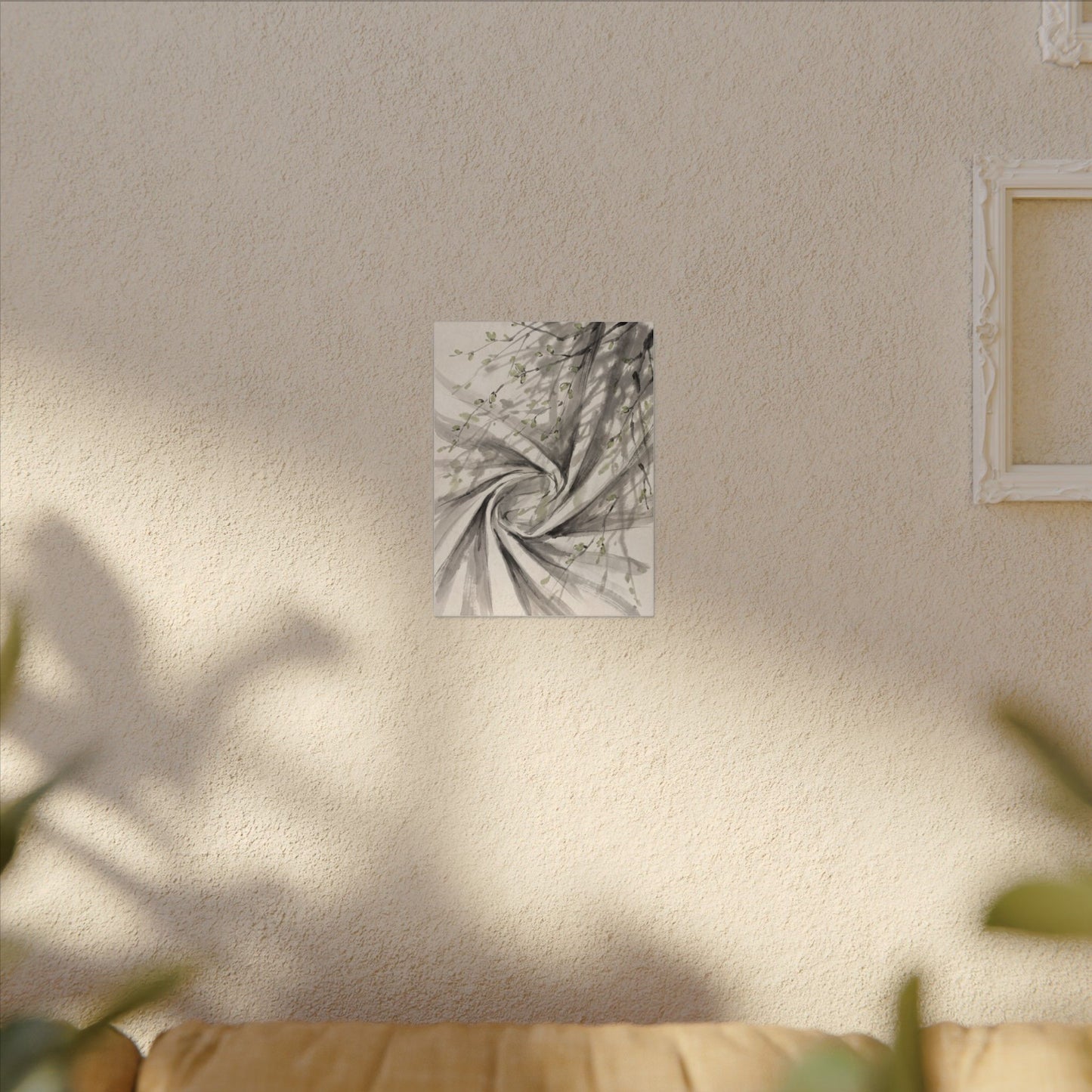 Silk Drape Spring Canvas Art | Zen Contemplative Design