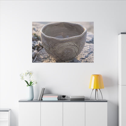 Seijaku Ceramic Bowl Canvas Art - Japandi Japanese Pattern