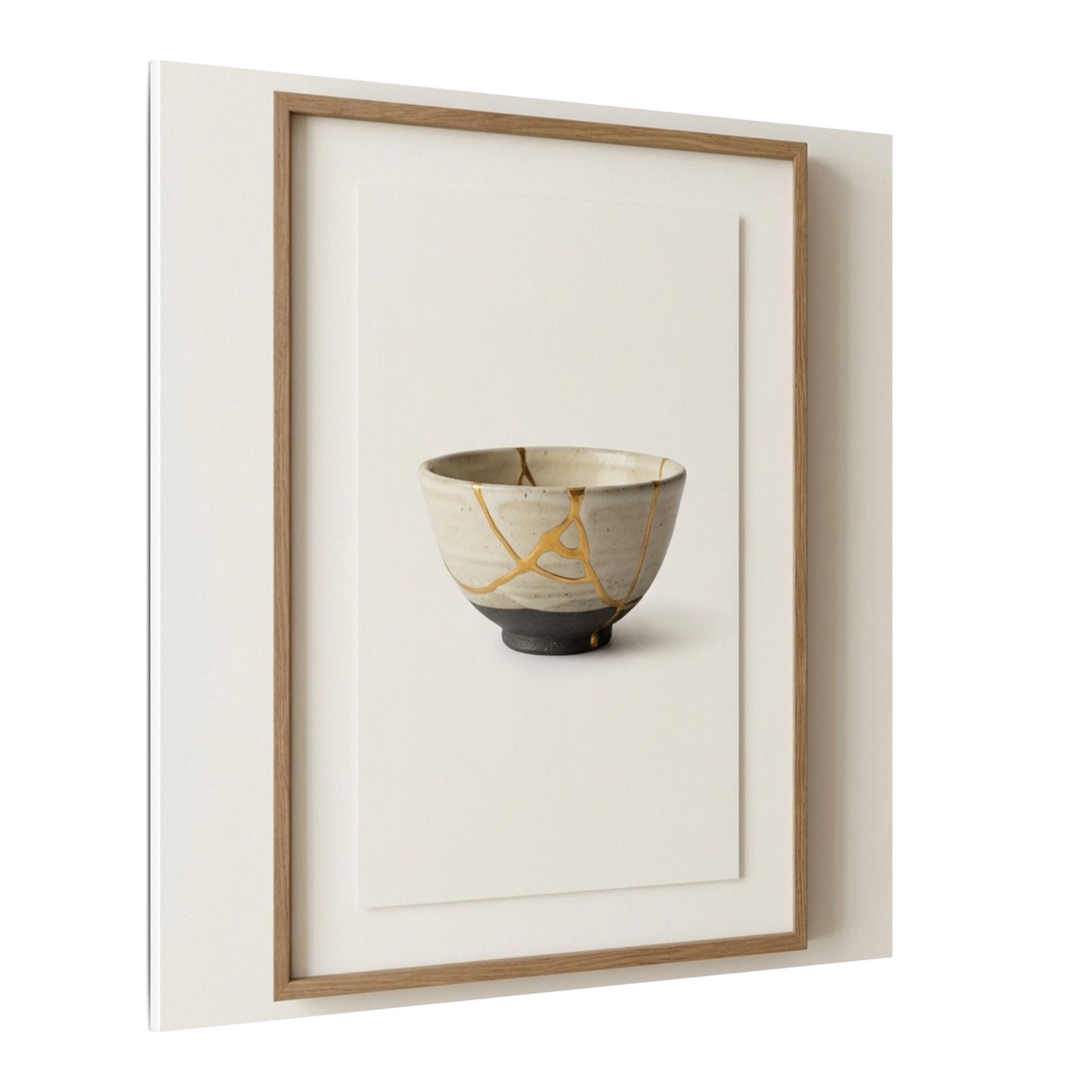 Kintsugi Charcoal Canvas Art