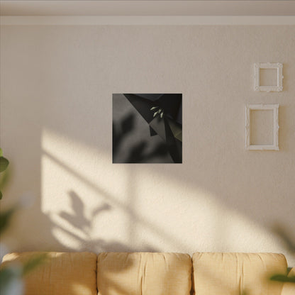 Paper Fold Moody Minimal Canvas Art | Luxurious Dark Japandi Art