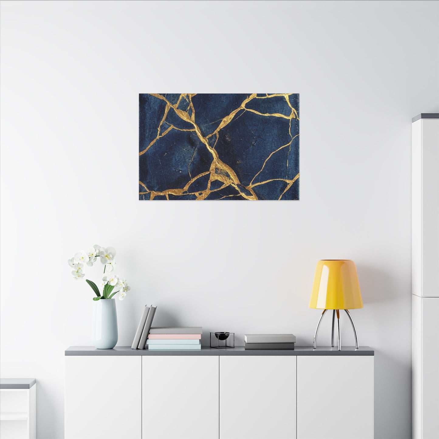 Kintsugi Crackle Canvas Art