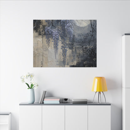 Winter Wisteria Texture Canvas Art | Elegant Decor