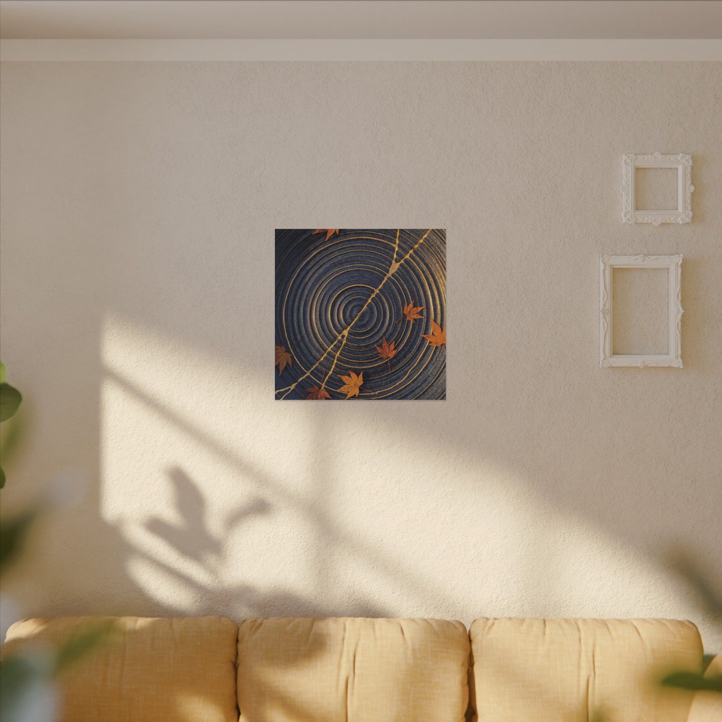 Water Ripple Gold Repair Canvas Art | Healing Kintsugi Art