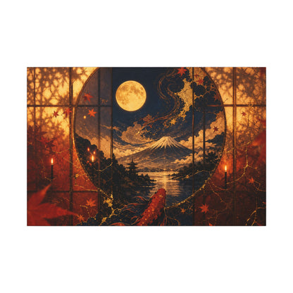 Beautiful Shoji Screen Canvas Art - Gold Vein Kintsugi