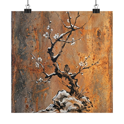 Datsuzoku Rust Patina Wall Art Print - Zen Sumi E Art Print