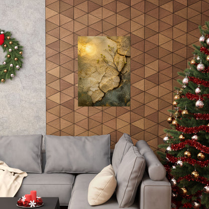Cracked Earth Texture Wall Art Print | Earthy Japandi Art