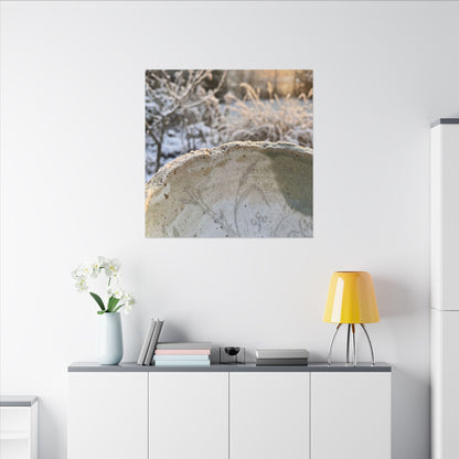 Ceramic Bowl Canvas Art | Winter Japandi Minimal Line Art