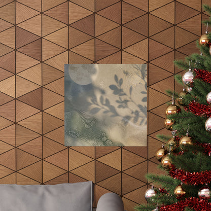 Winter Shadow Play Texture Wall Art Print | Cozy Decor