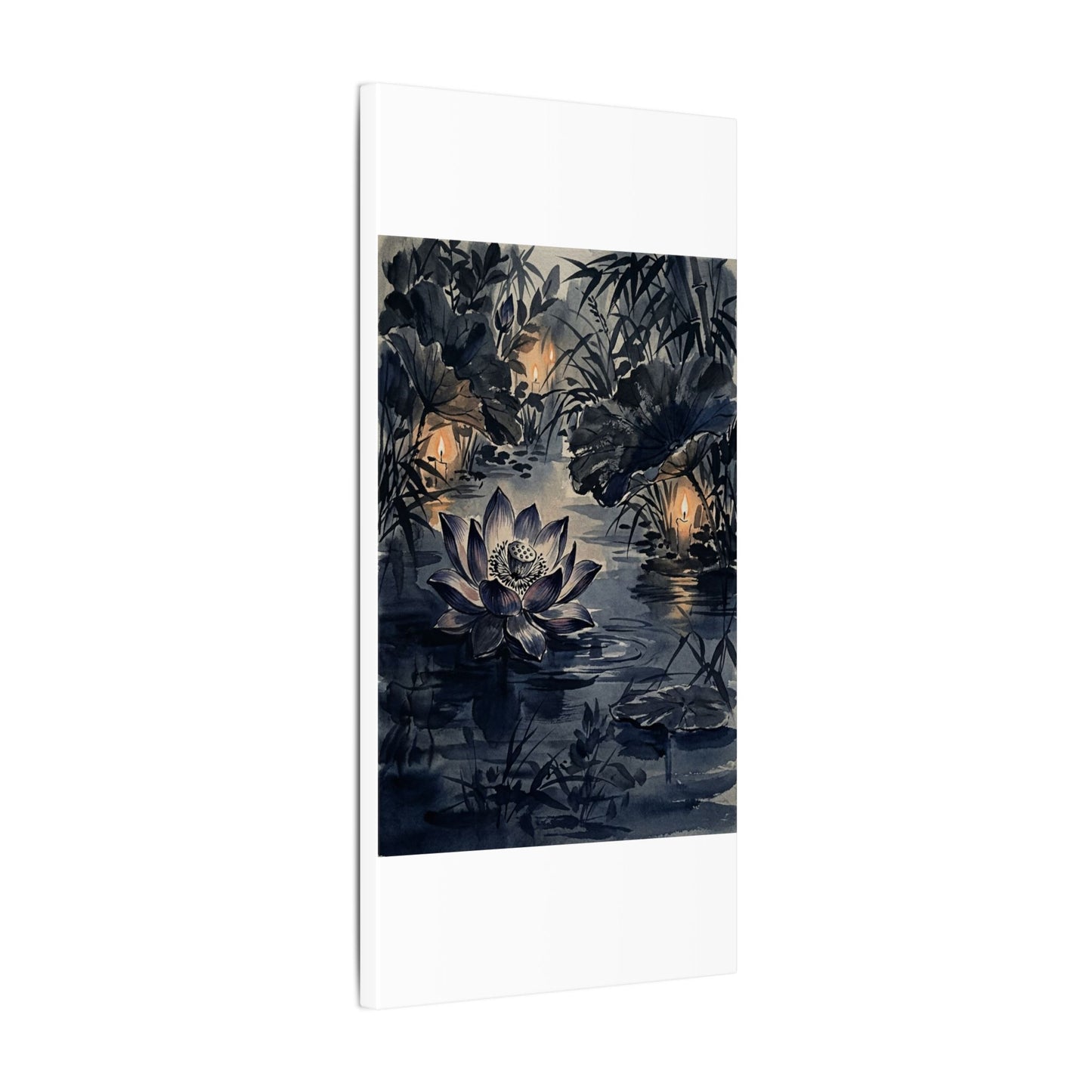 Fukinsei Lotus Flower Canvas Art - Zen Sumi E