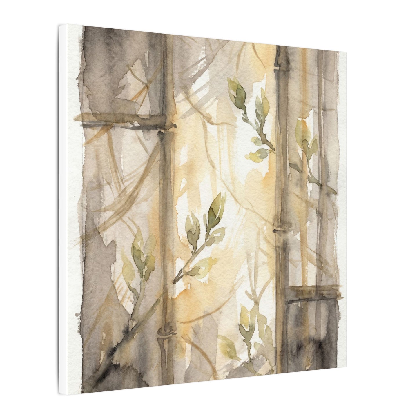 Shoji Screen Spring Canvas Art | Japandi Cozy Design