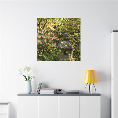 Spring Stone Lantern Gold Repair Canvas Art | Beautiful Decor