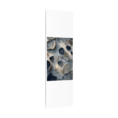 Broken Pottery Canvas Art | Winter Kintsugi Gold Vein Art