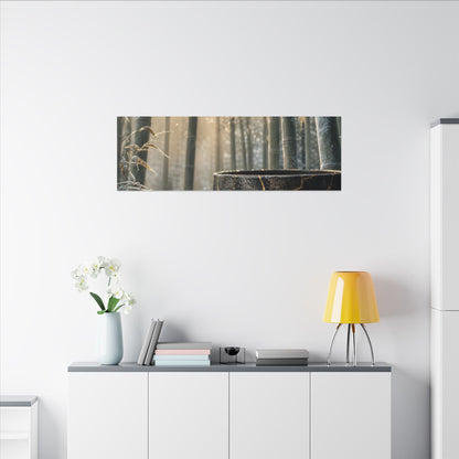 Fukinsei Bamboo Grove Canvas Art - Kintsugi Gold Repair
