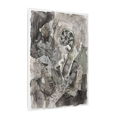 Japandi Fern Unfurling in Overcast | Texture Canvas Art