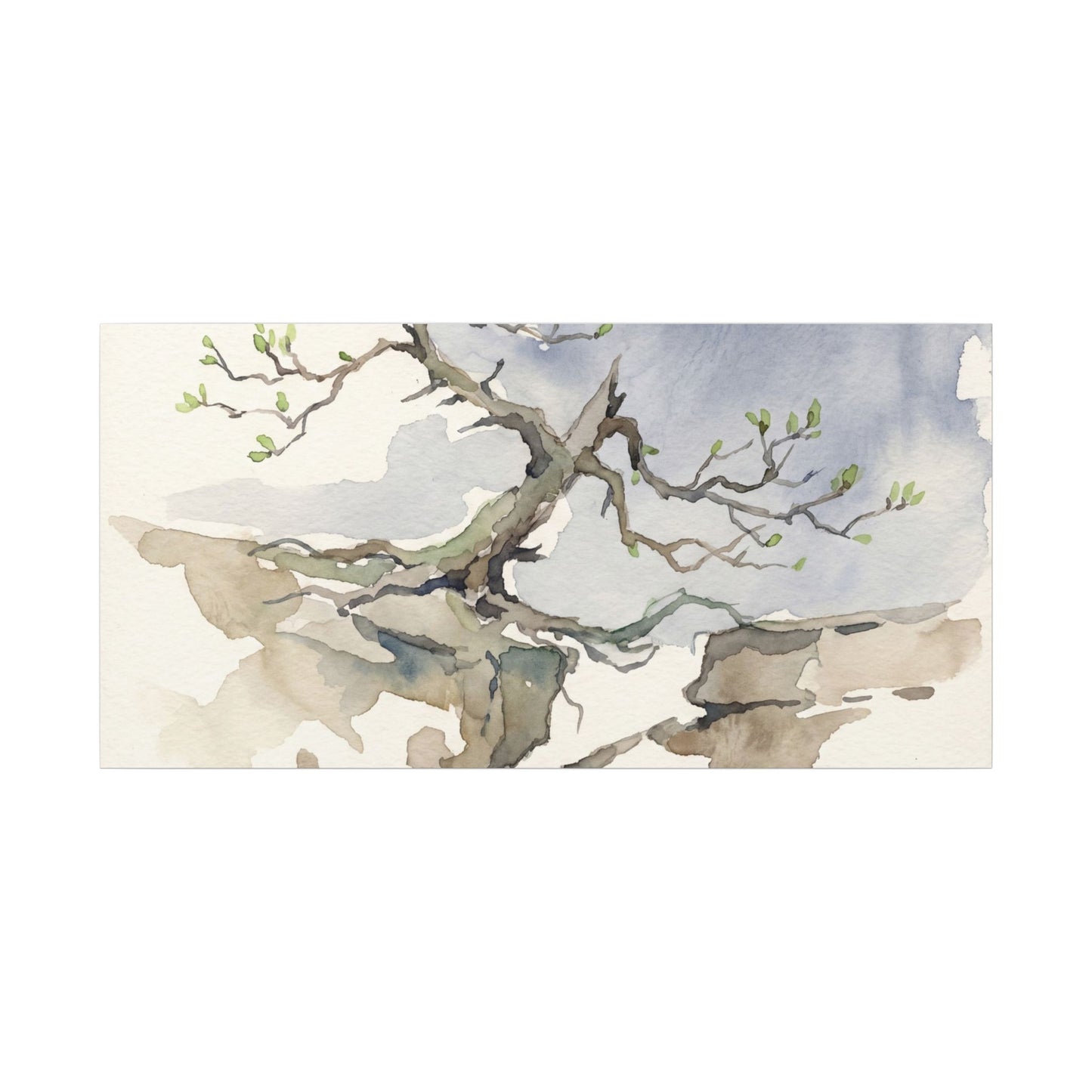 Moonlight Pine Tree Canvas Art - Japandi Ma