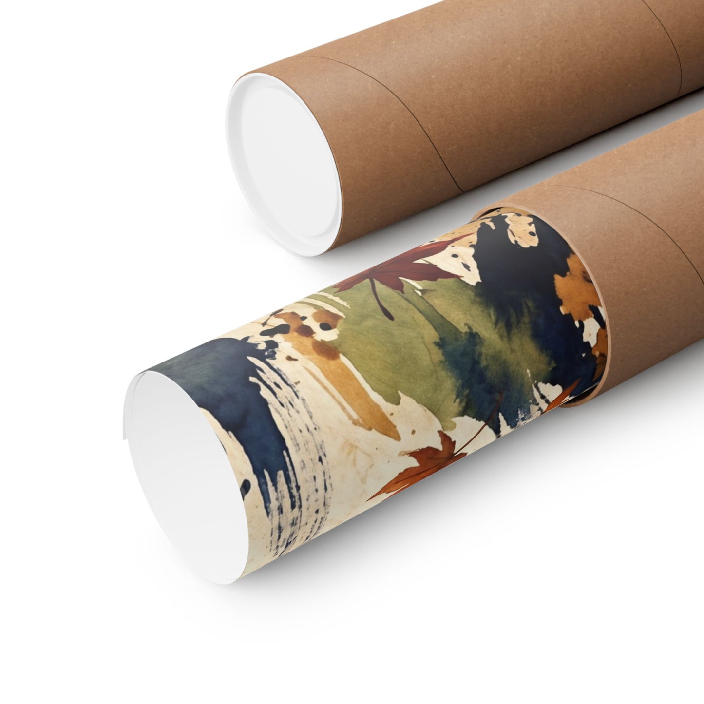 Golden Hour Ink Brushstroke Wall Art Print - Zen Shibui