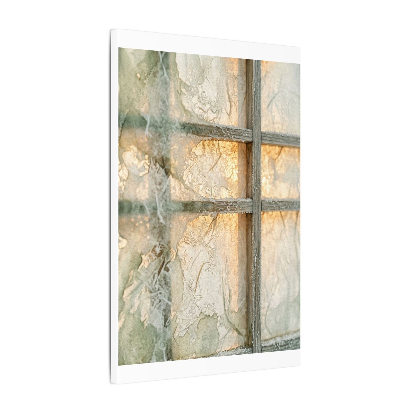 Winter Shoji Screen Watercolor Canvas Art | Elegant Decor