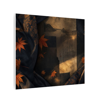 Autumn Silk Drape Shadow Zen Canvas Art | Bold Decor