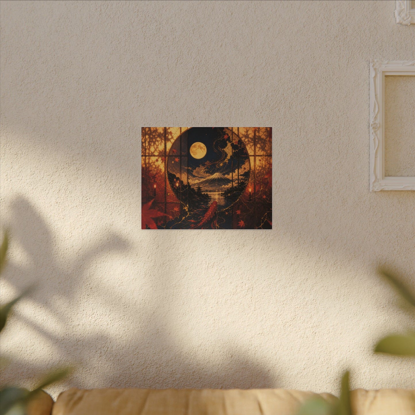 Beautiful Shoji Screen Canvas Art - Gold Vein Kintsugi