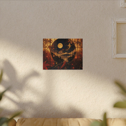 Beautiful Shoji Screen Canvas Art - Gold Vein Kintsugi