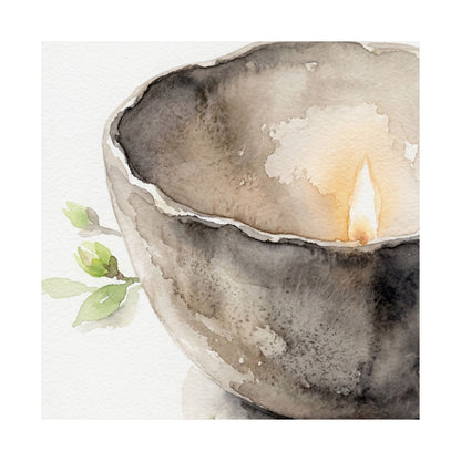 Spring Ceramic Bowl Watercolor Wall Art Print | Earthy Decor