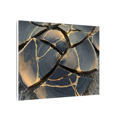 Broken Pottery Winter Canvas Art | Kintsugi Resilient Design